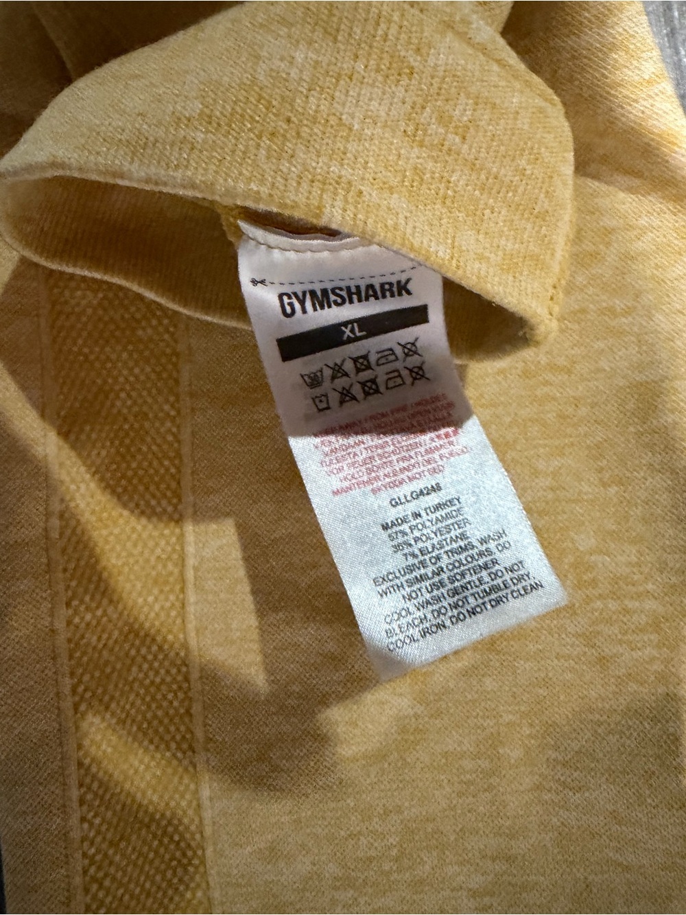 Gymshark Flex High Waisted Leggings Yellow Marl Size XL - Picture 5 of 5